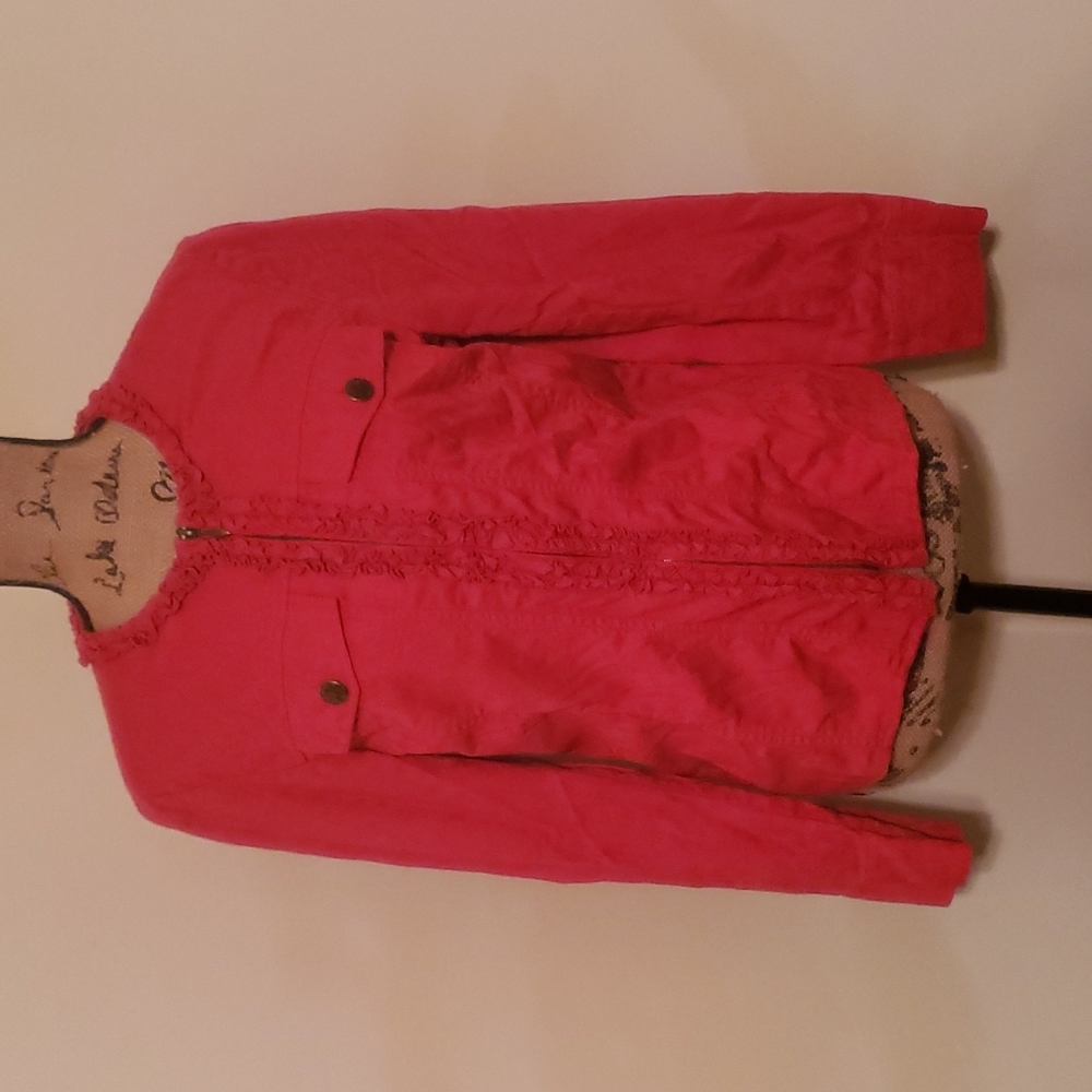Red ladies blazer jacket.